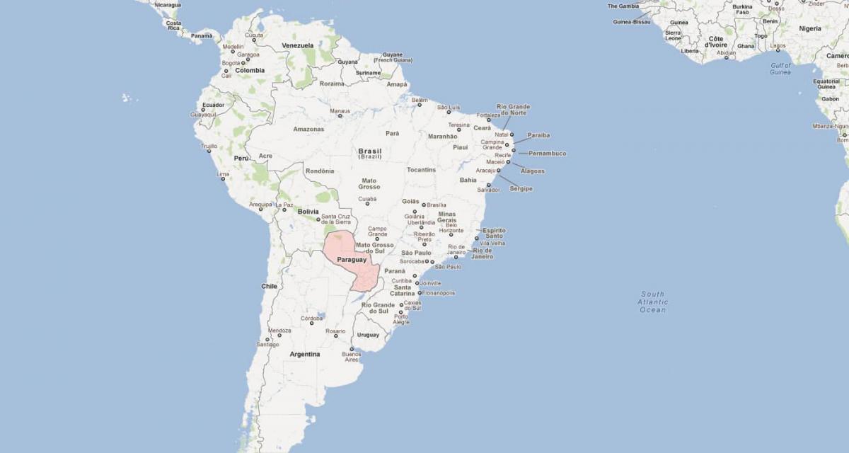 Kart Paraqvay Cənubi Amerika