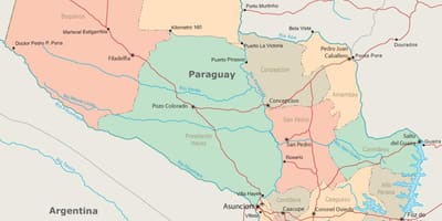 Paraqvay asunción xəritə